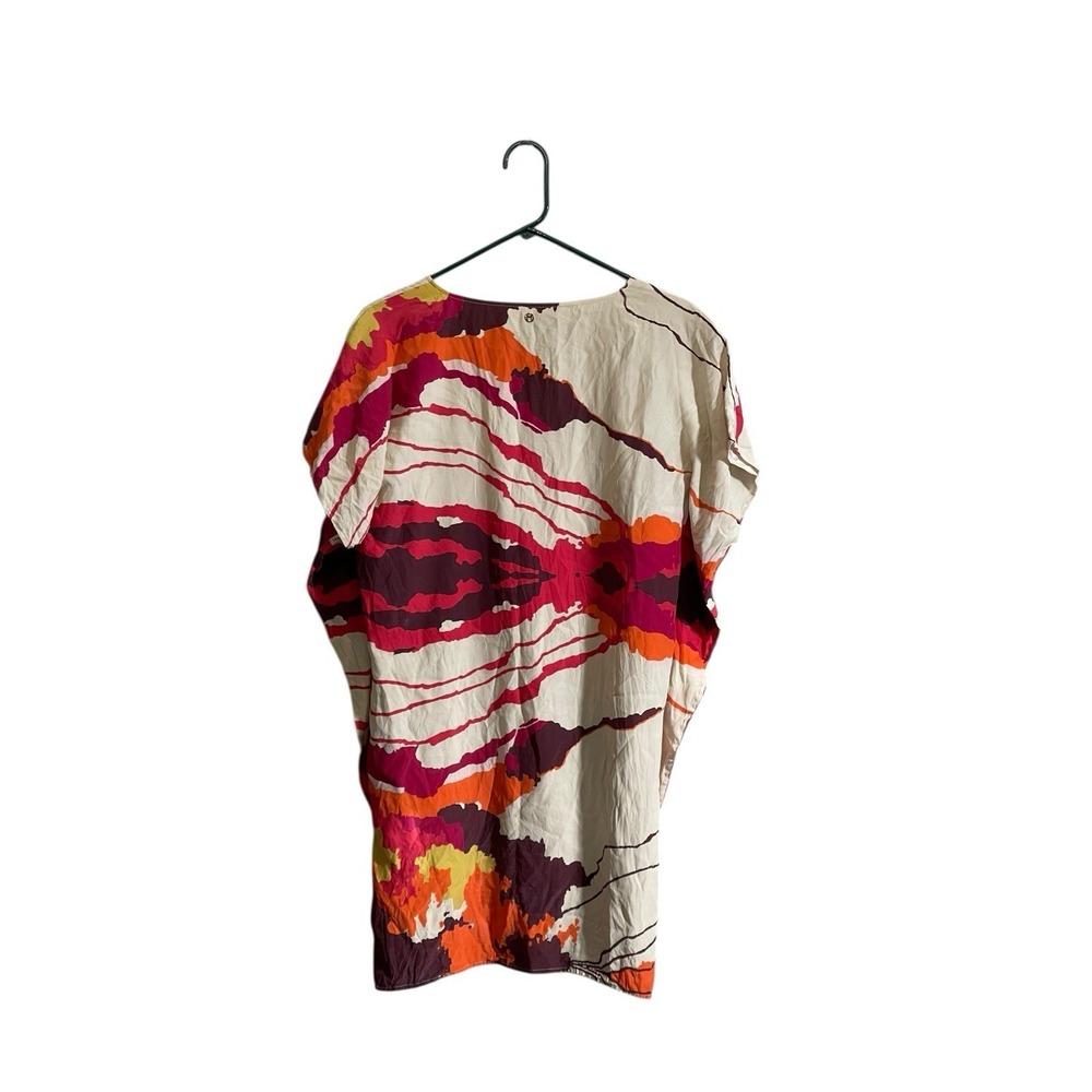 Marie Oliver Silk Shift Shirt Dress Multicolor Abstract Silk Lined Size XS - Picture 2 of 7